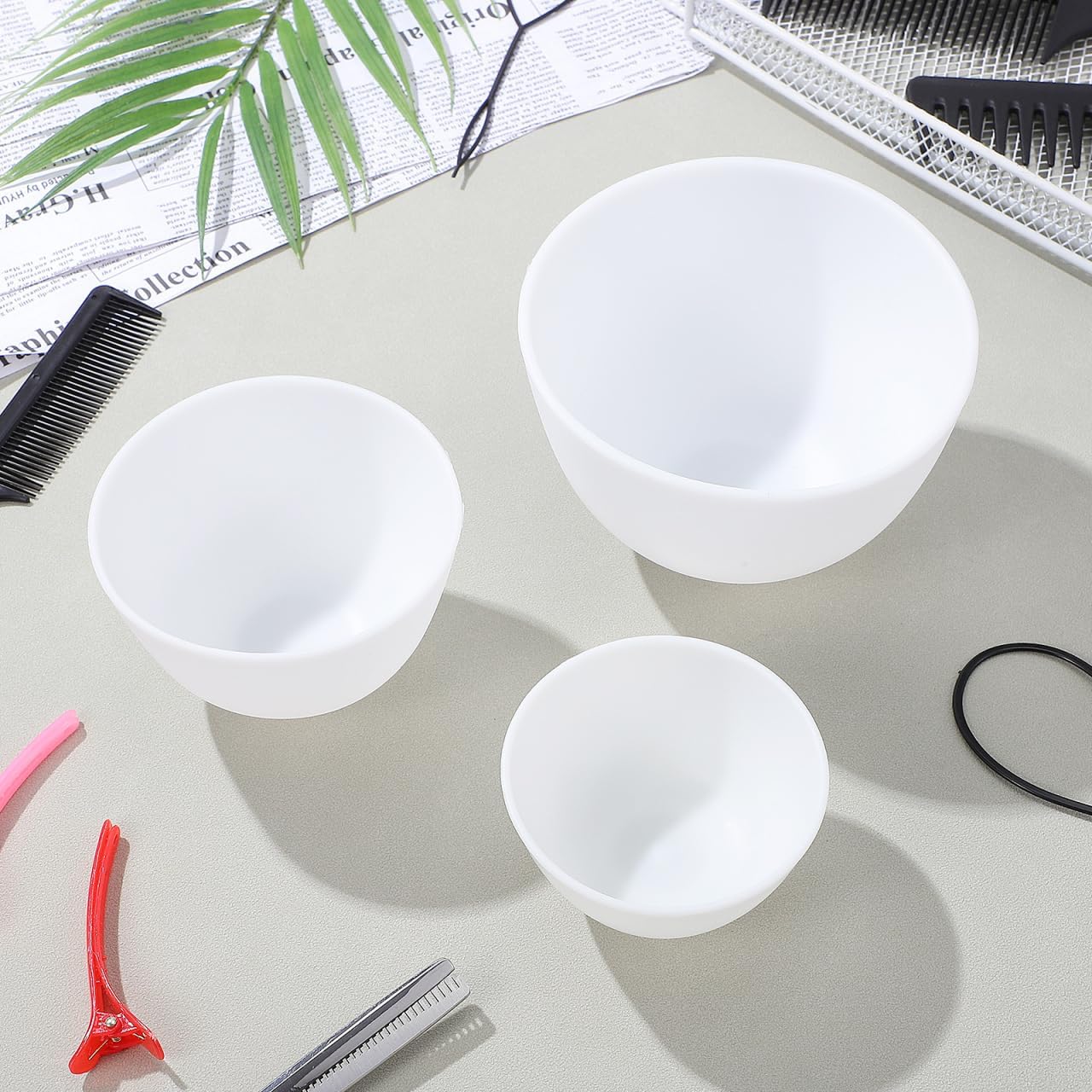 Mixing Cup Silicone - 3pcs/set Silicone Bowls White Face Mask