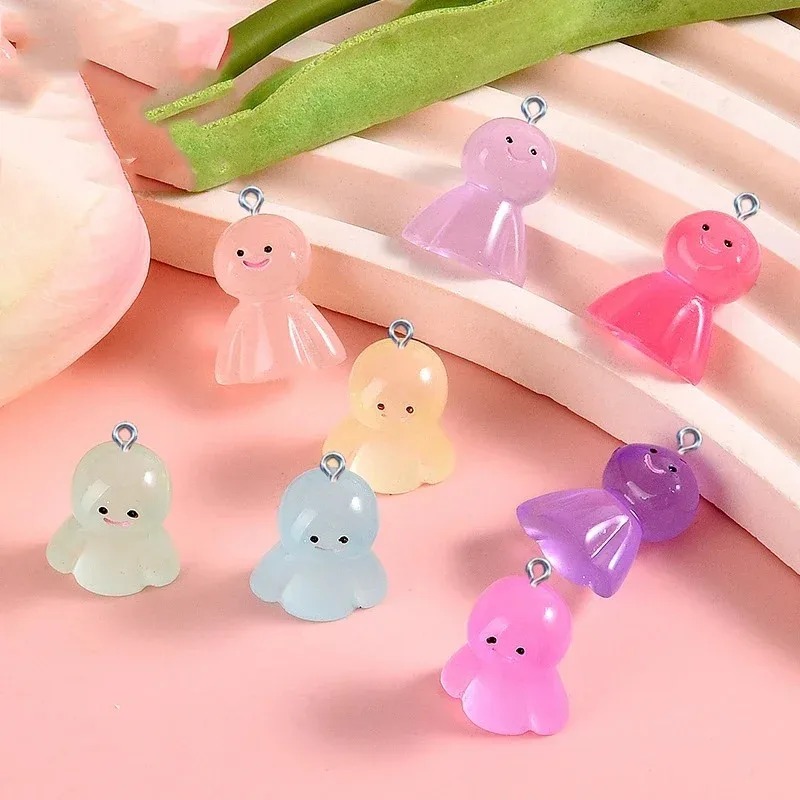 Resin Crafts Diy - 10Pcs Glow In Dark Cartoon Doll