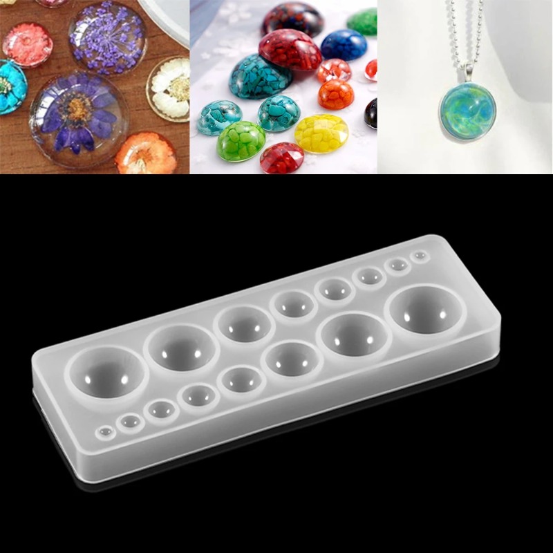 Serving Tray Mold - 1pcs Silicone Mold Half Ball Oblate