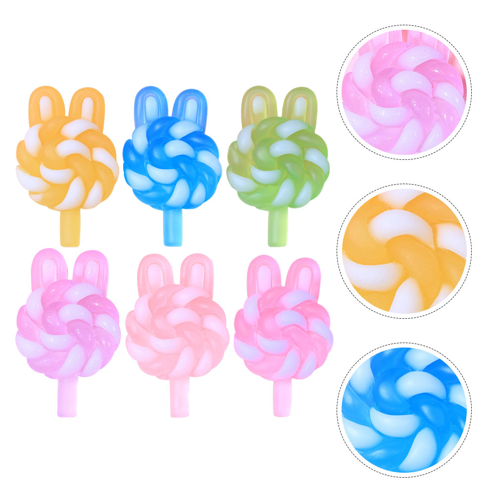 24Pcs Cute Cartoon Lollipop Ch - Resin Crafts Diy recension och pris