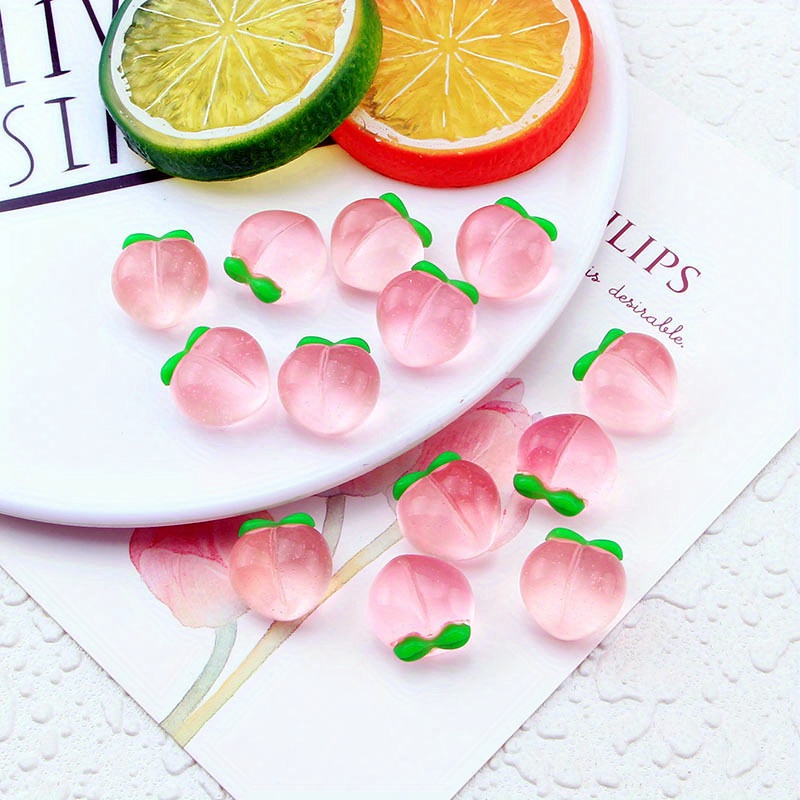 10Pcs New Transparent Peach Fl - Resin Craft Projects recension och pris