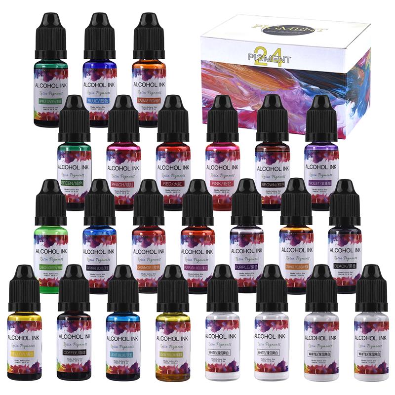 24 Color/Set 10ml  Resin Pigme - Resin Dye Alcohol recension och pris