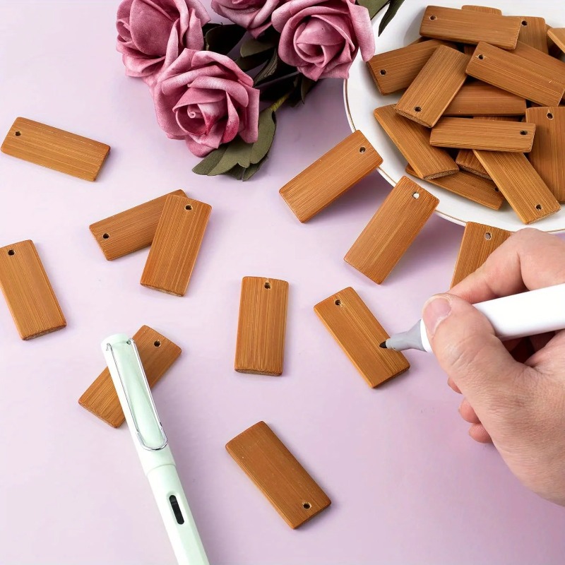 100Pcs Natural Wood Blanks 45x - Wood Ring Blank recension och pris