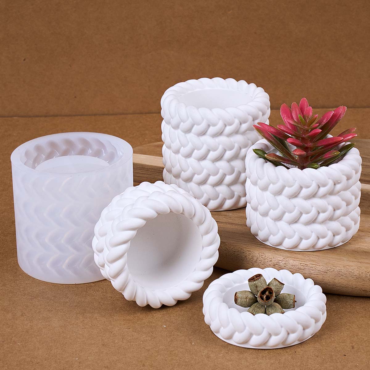 1/2/3/4 Floors Hemp Rope Candl - Coaster Mold Round recension och pris