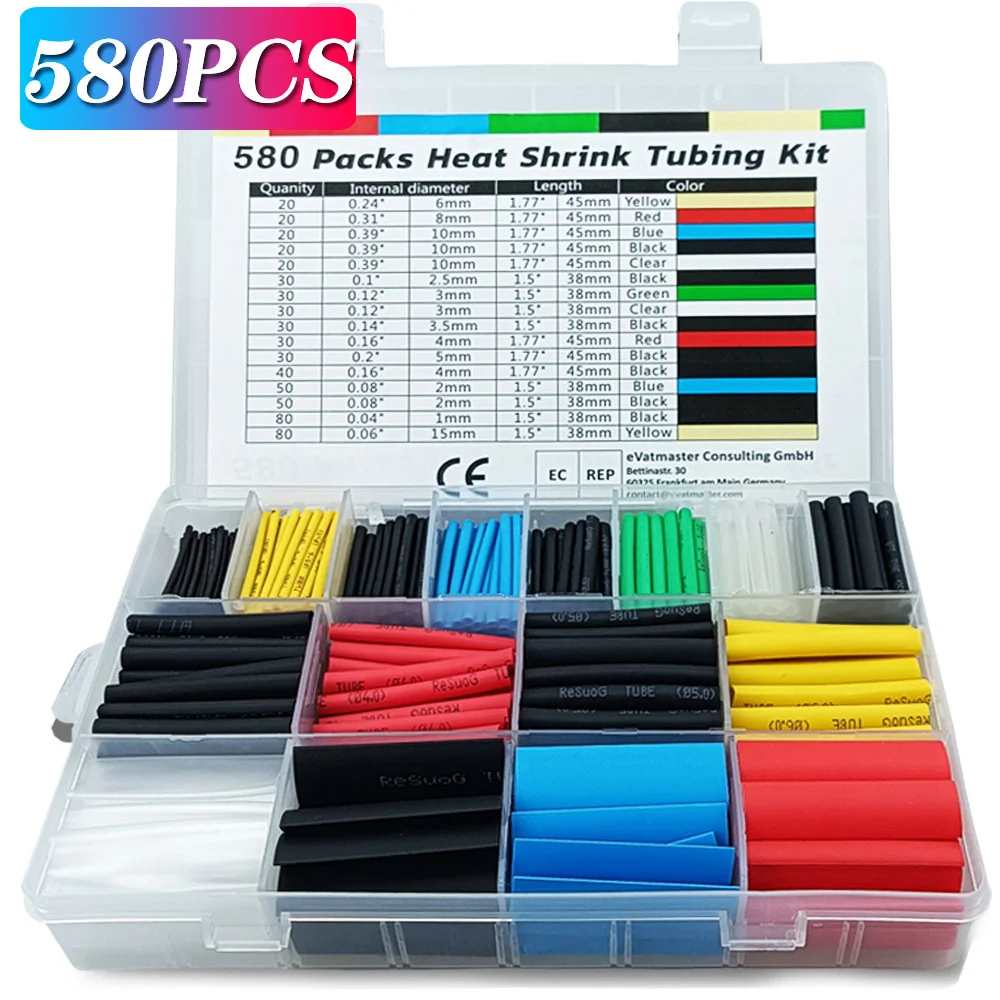 580/530/127PCS Heat Shrink Tub - Heat Gun Small recension och pris