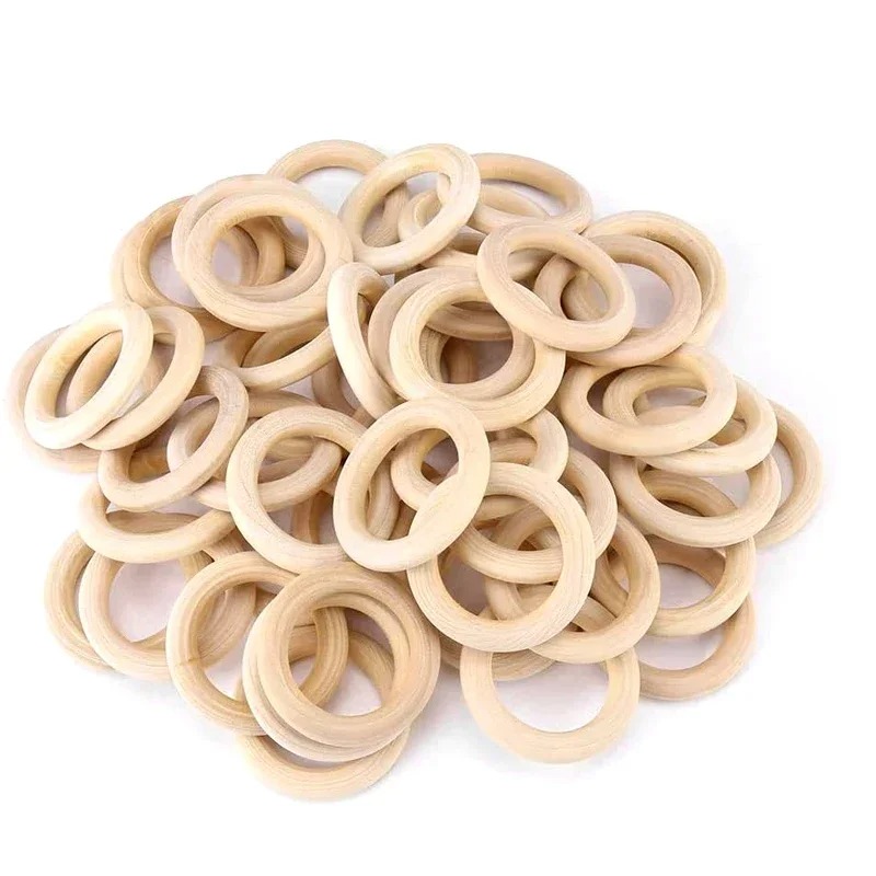 20pcs 30mm Unfinished Smooth W - Wood Ring Blank recension och pris