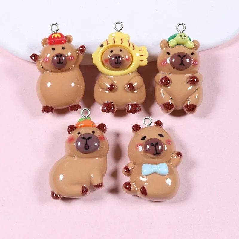 10Pcs Glossy Flatback Capybara - Resin Craft Supplies recension och pris
