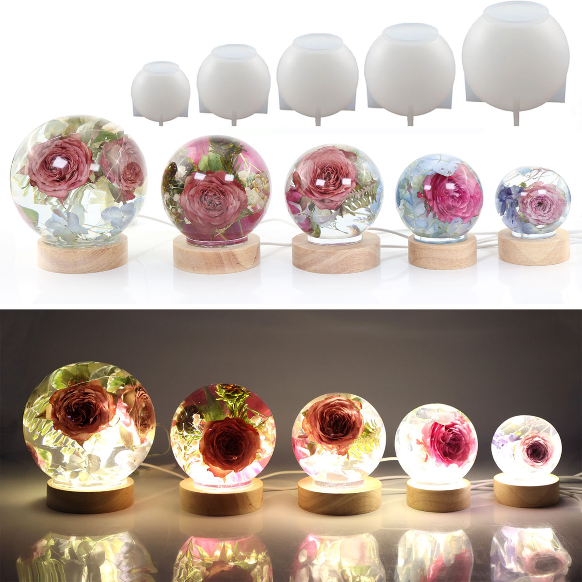 65-120mm Sphere Ball Silicone  - Resin Craft Ideas recension och pris
