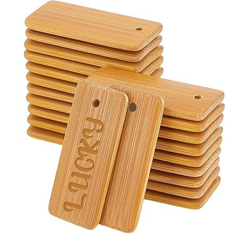 50pcs Wooden Tags Key Ring Bla - Wood Ring Blank recension och pris