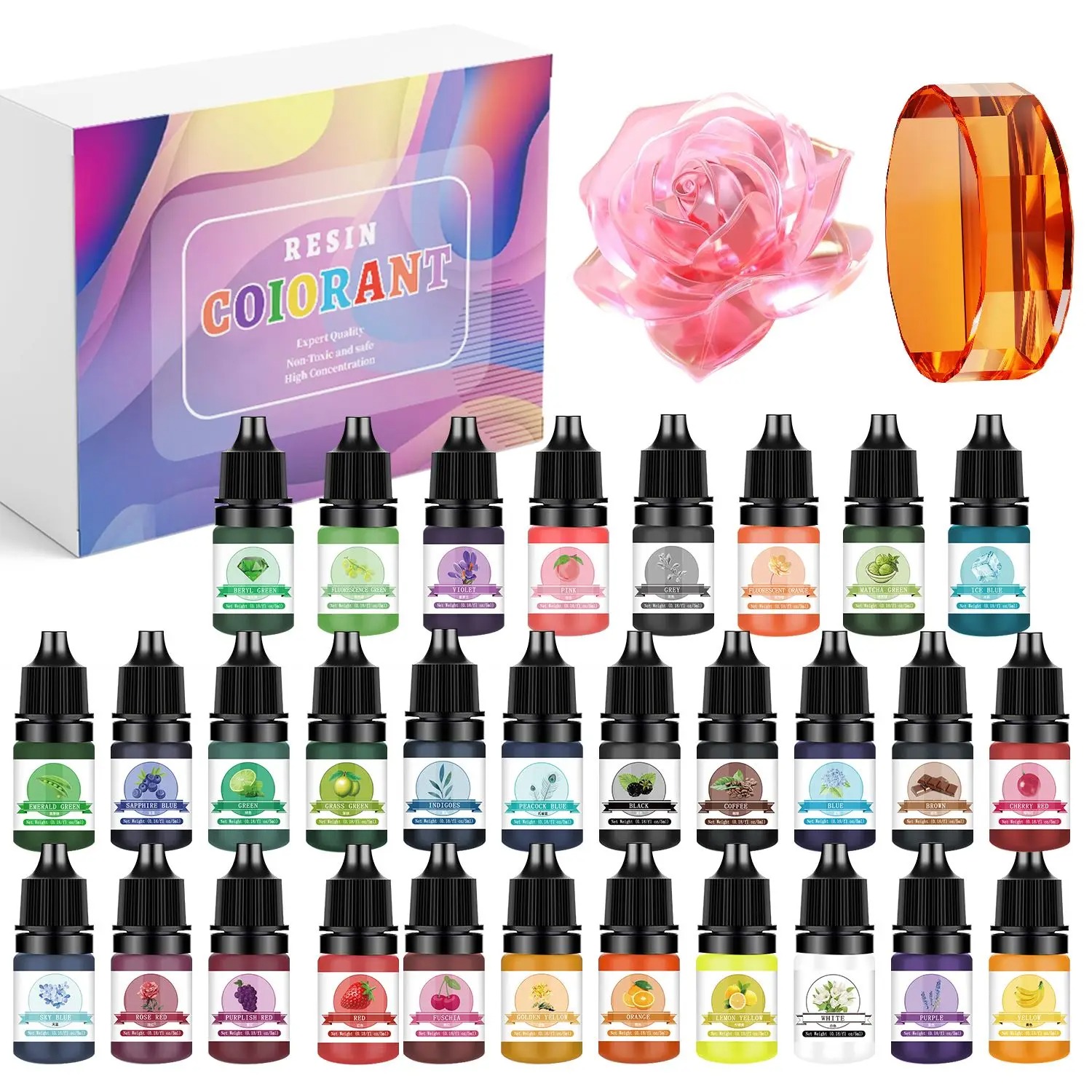 30Colors 5ml Epoxy Resin Pigme - Epoxy Uv Resin Kit recension och pris