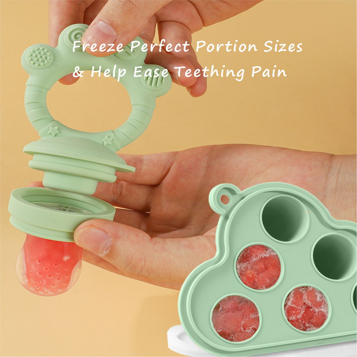 Baby Fruit Food Feeder & Freez - Silicone Mold Tray recension och pris