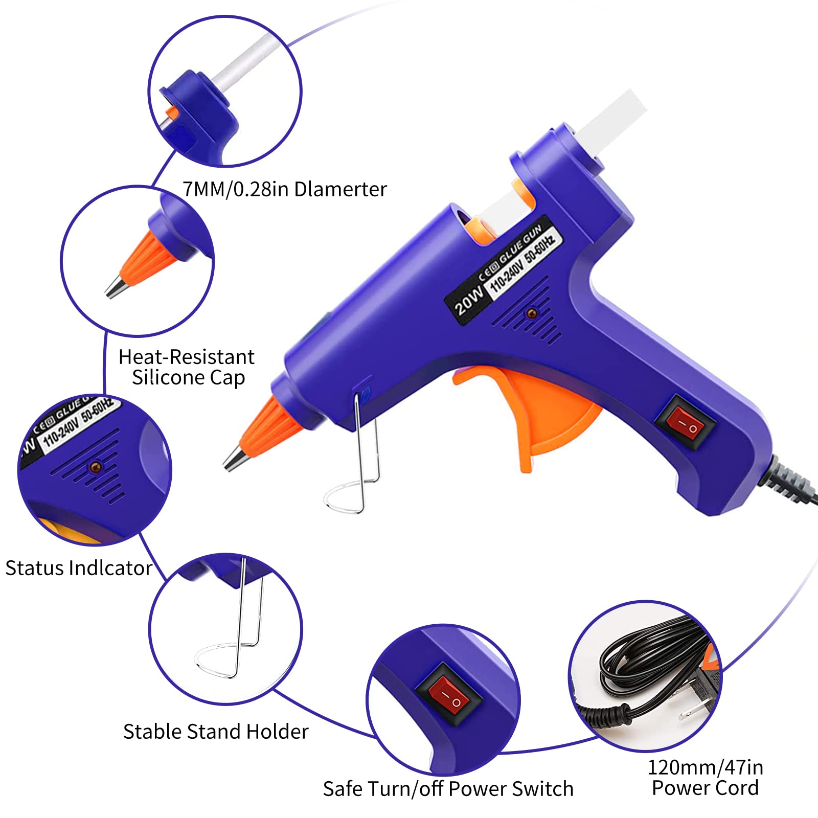 20W Hot Melt Glue Gun Househol - Heat Gun Small recension och pris