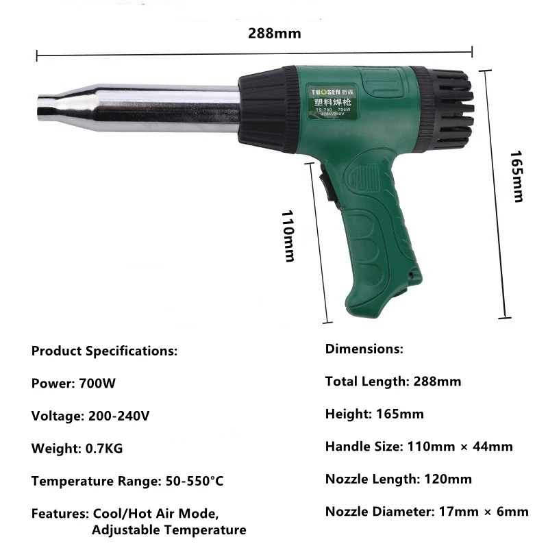 High-Temperature Heat Gun, Adj - Heat Gun Small recension och pris