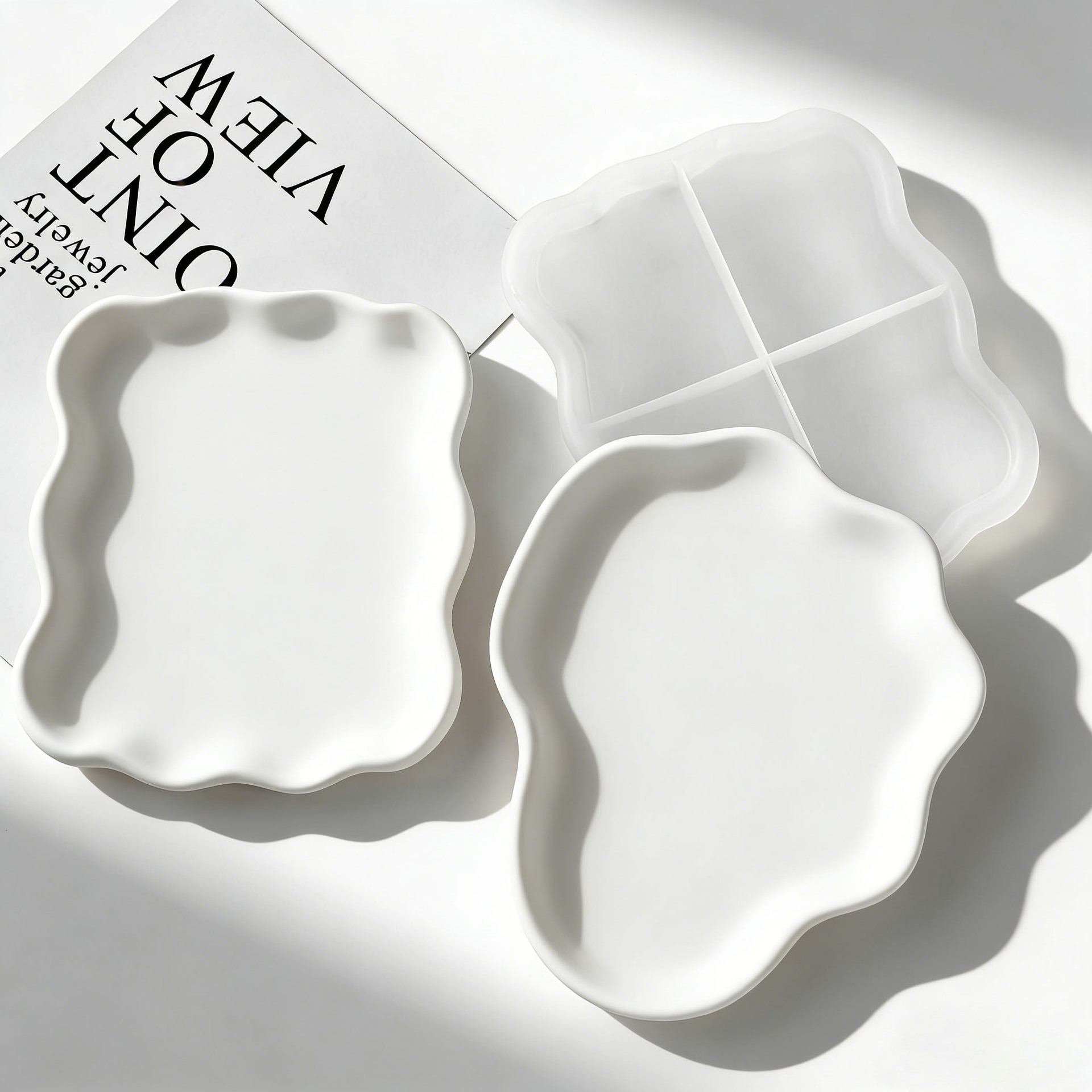DIY Geometric Wave Plaster Coa - Serving Tray Mold recension och pris