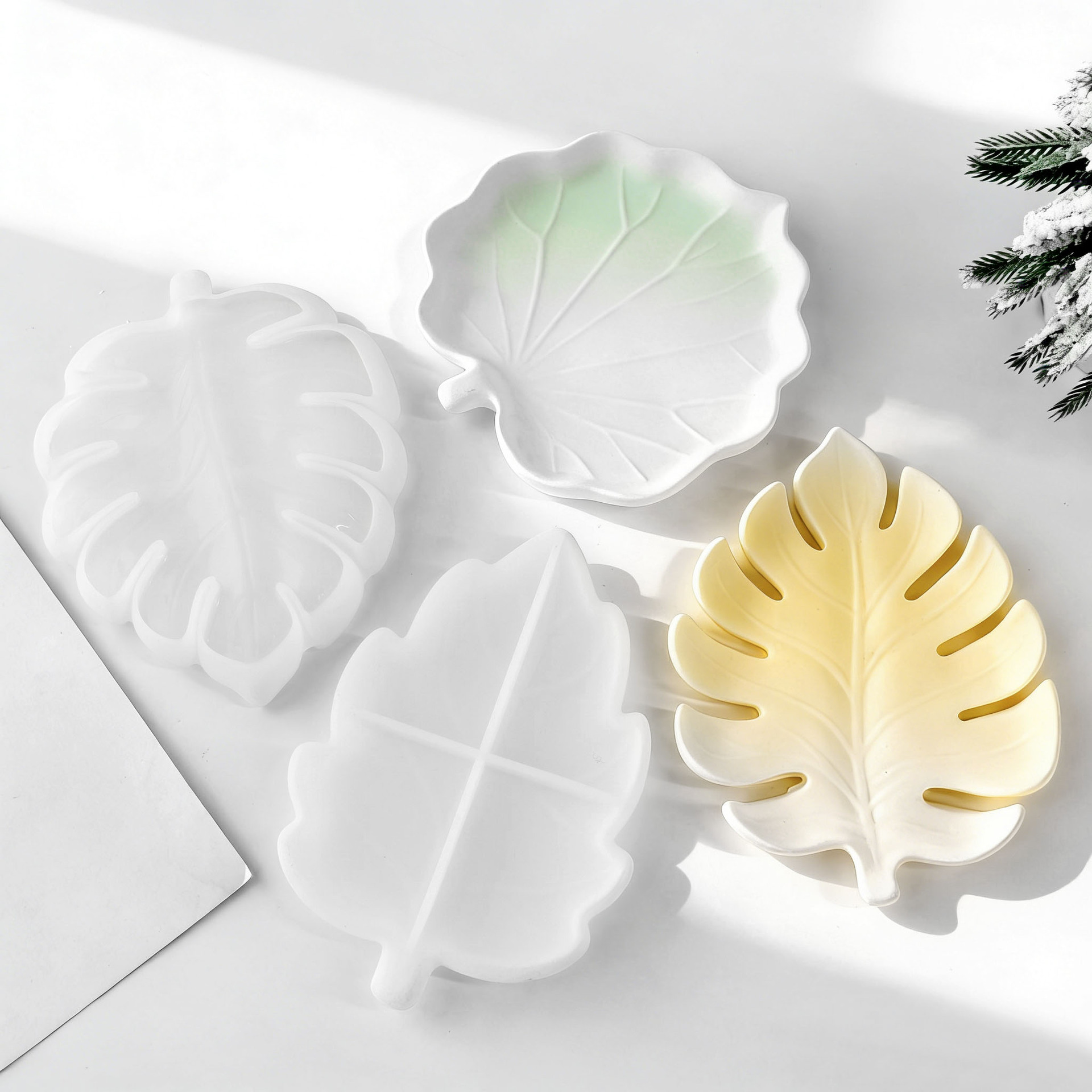 DIY Gypsum Form Leaf Coaster S - Serving Tray Mold recension och pris