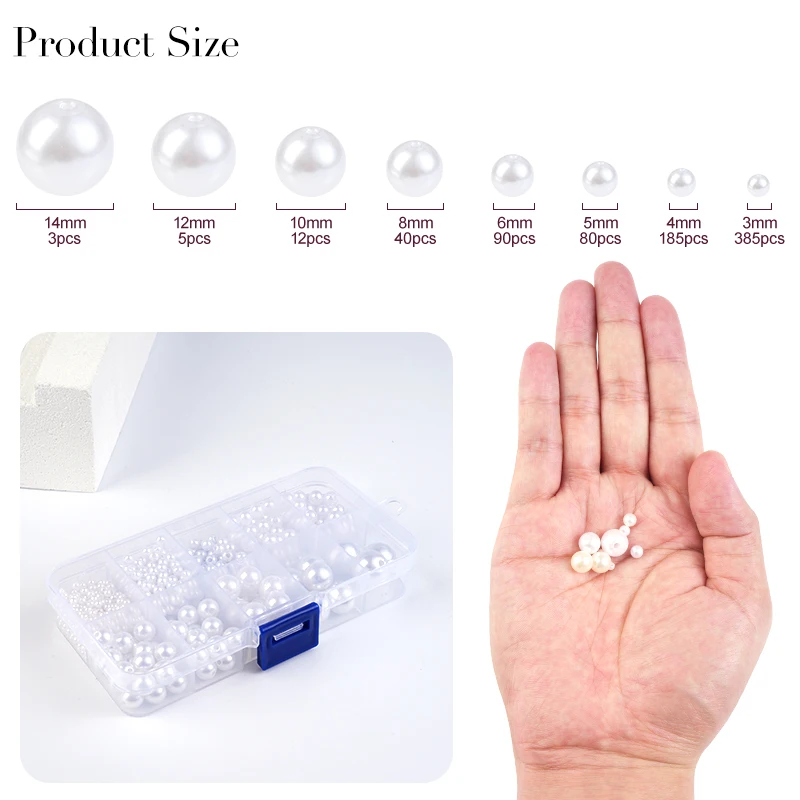 800pcs Artificial Faux Pearl R - Resin Crafts Diy recension och pris