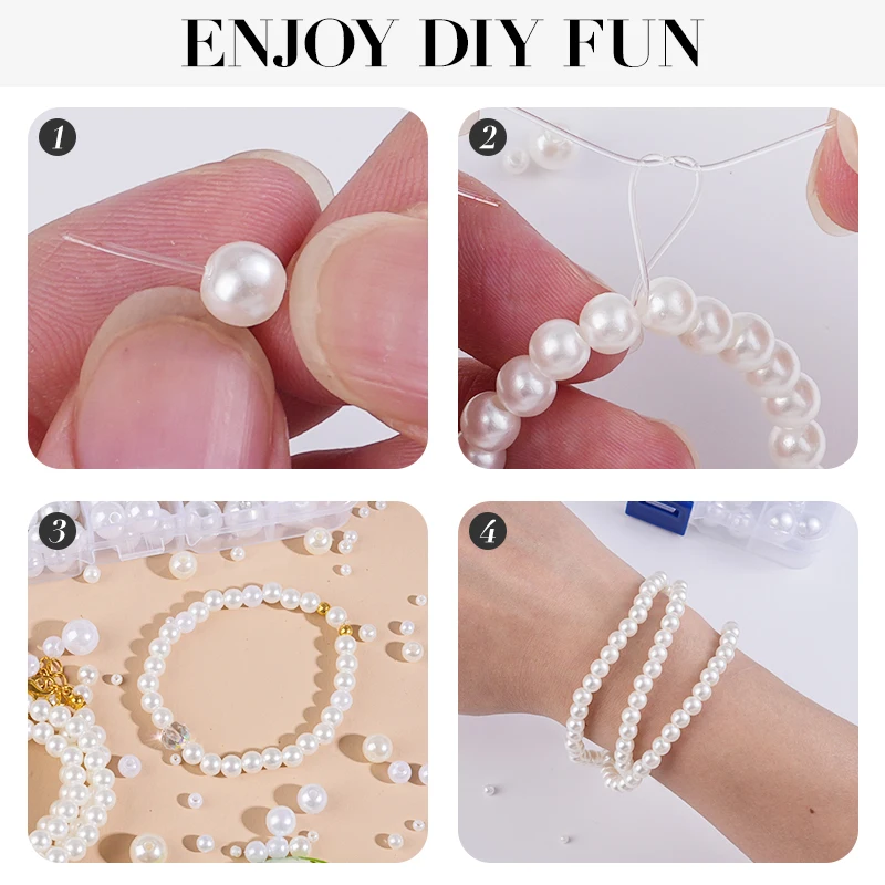 800pcs Artificial Faux Pearl R - Resin Crafts Diy recension och pris