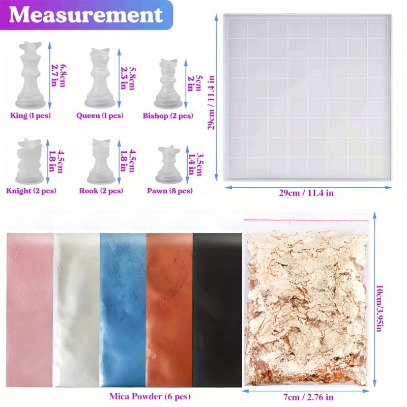 23pcs Chess Set with Silicone  - Resin Craft Kit recension och pris