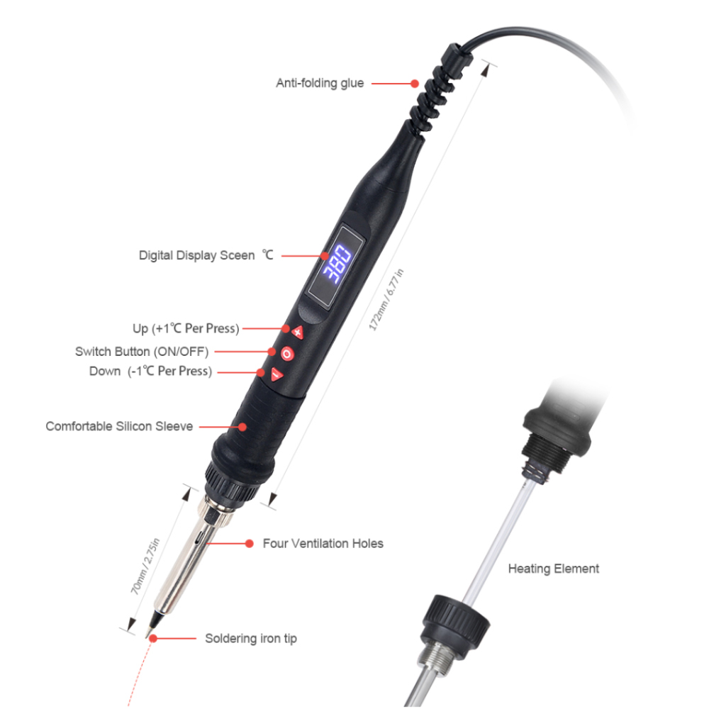 JCD 750W Micro Heat Gun Rework - Heat Gun Small recension och pris