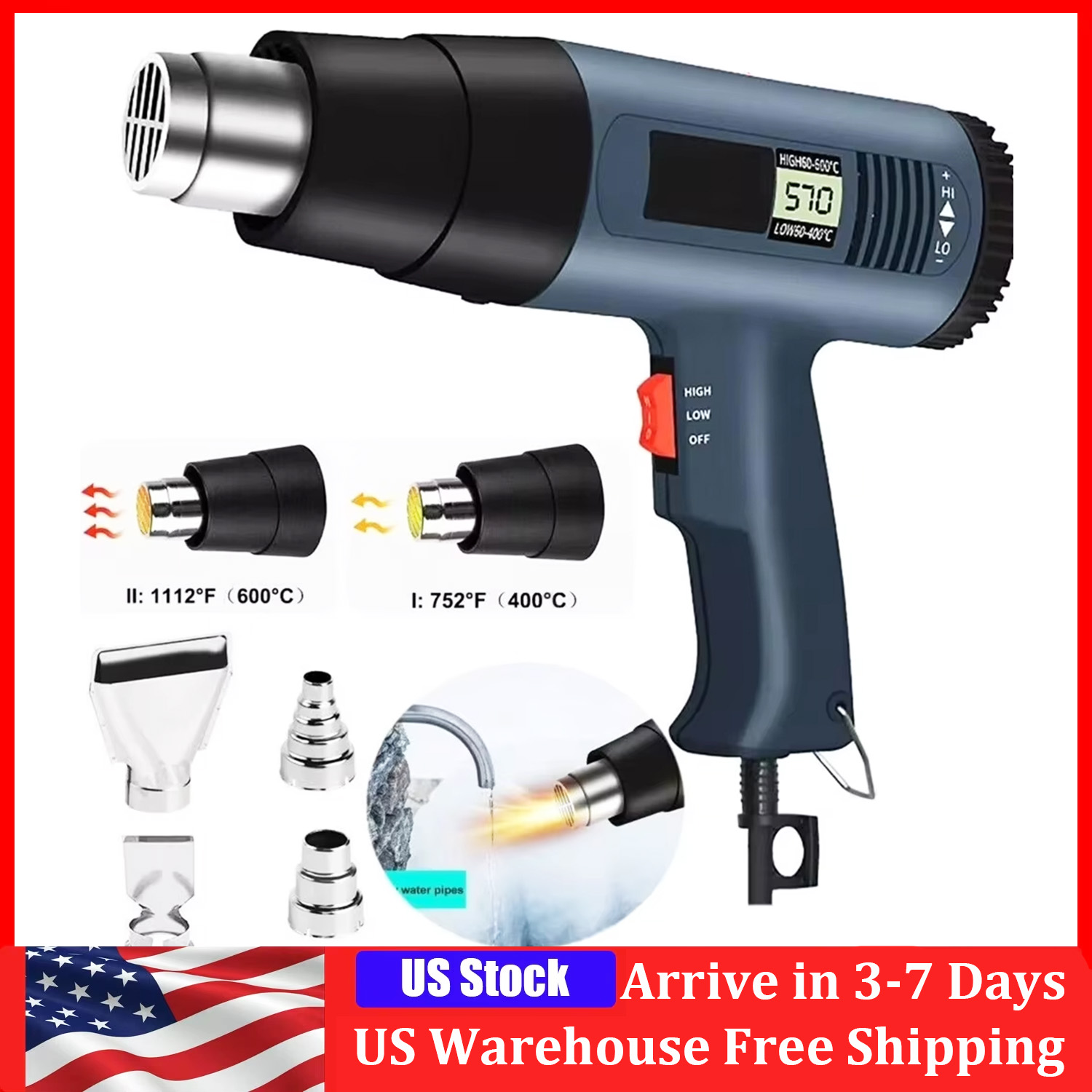 2000W Electric Heat Gun With L - Heat Gun Small recension och pris