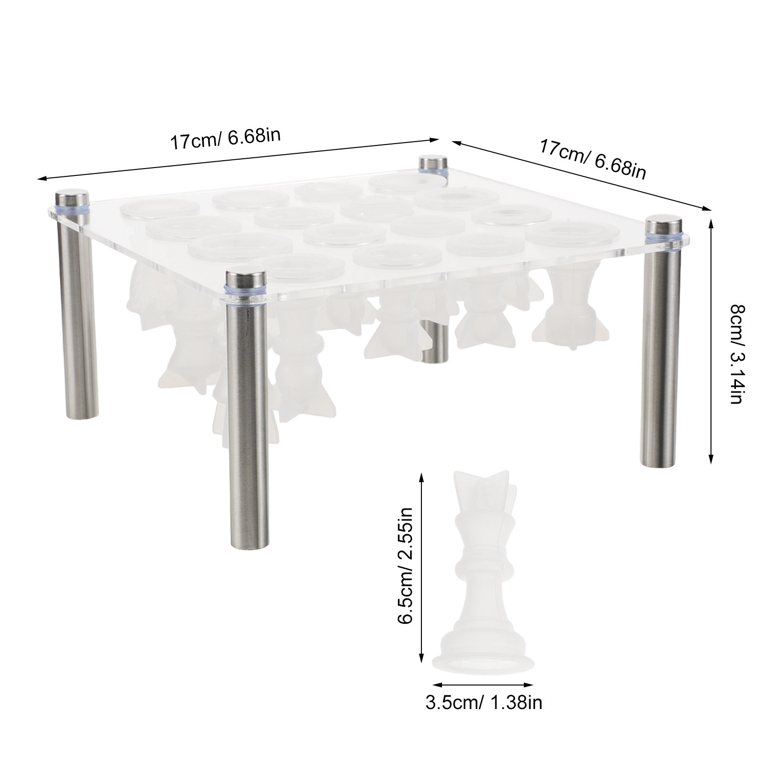 1Set Chess Piece Silicone Mold - Resin Craft Workshop recension och pris