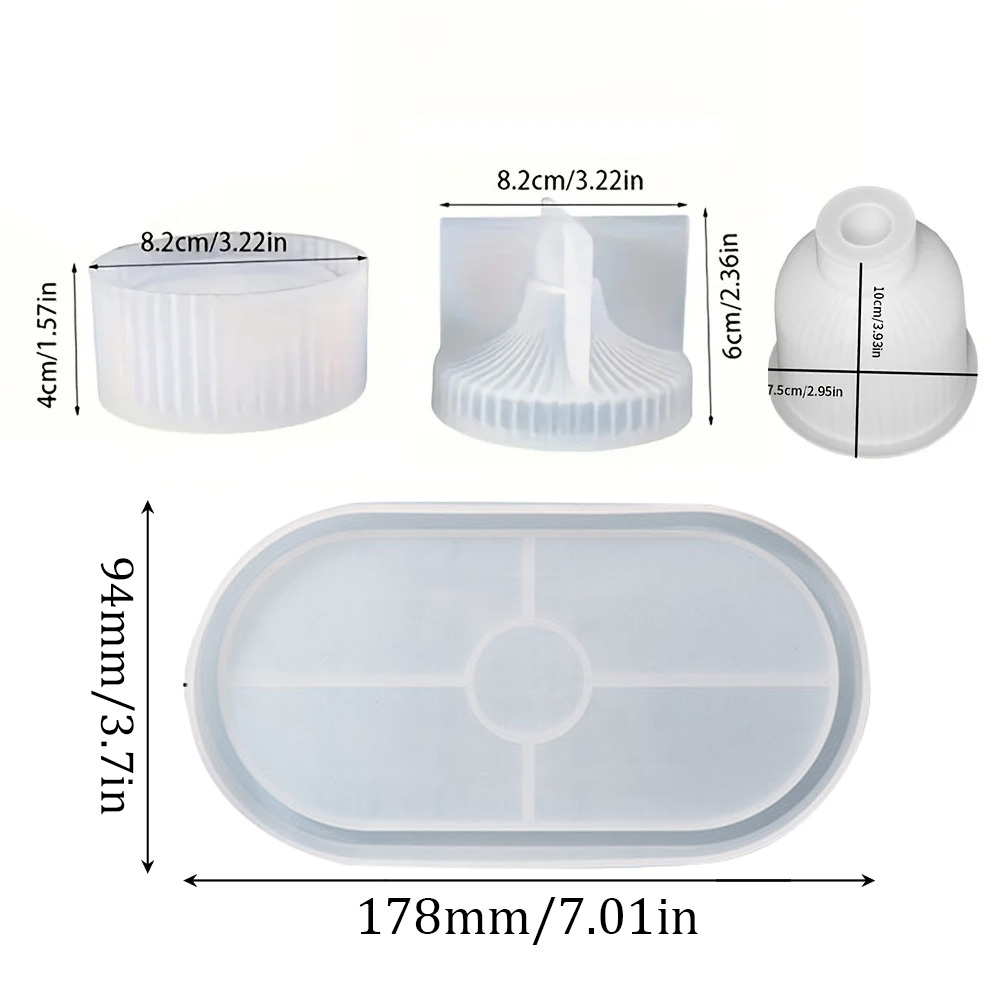 4pcs Silicone Molds Oval Tray  - Silicone Mold Tray recension och pris