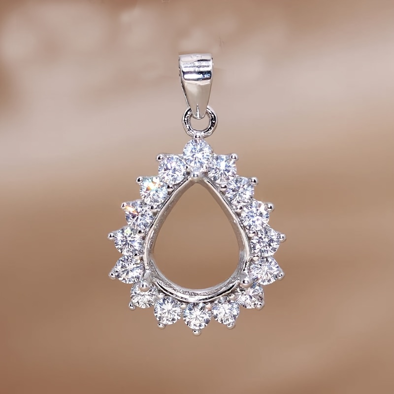 1pc Rose Golden Silvery Tear D - Bezels Set Pendant recension och pris