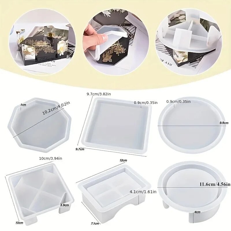 Coaster Resin Molds Set Includ - Serving Tray Mold recension och pris