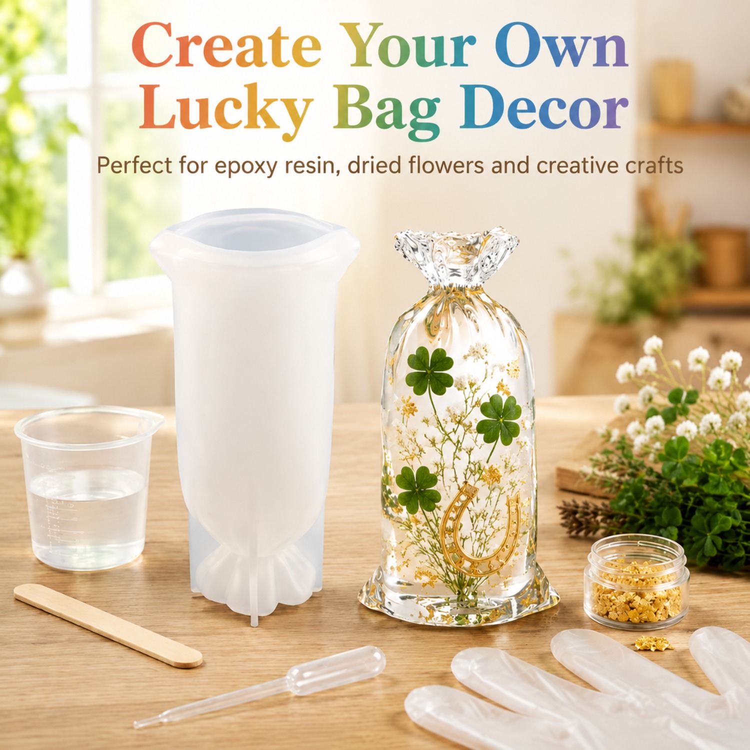 Lucky Bag Resin Silicone Mould - Flower Preservation Resin recension och pris
