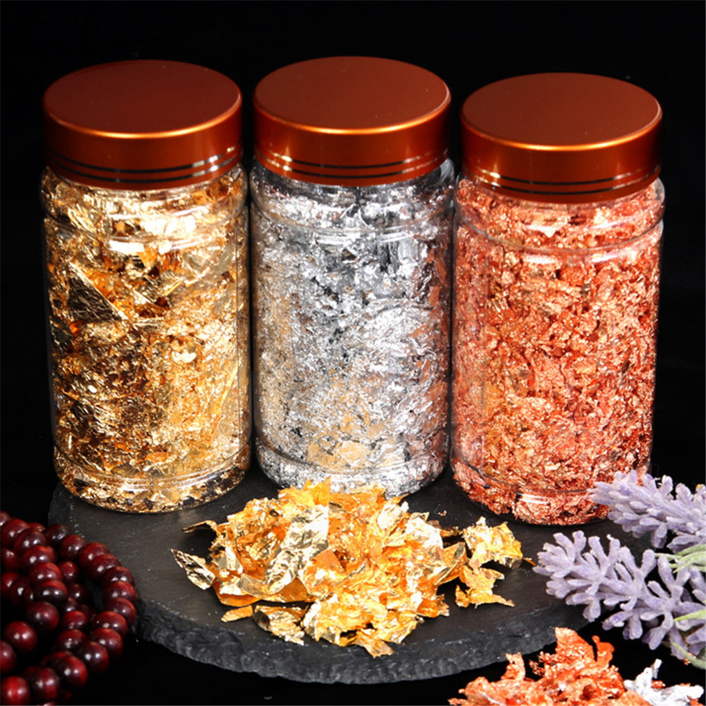 Shiny Genuine Gold Leaf Schabi - Gold Foil Flakes recension och pris